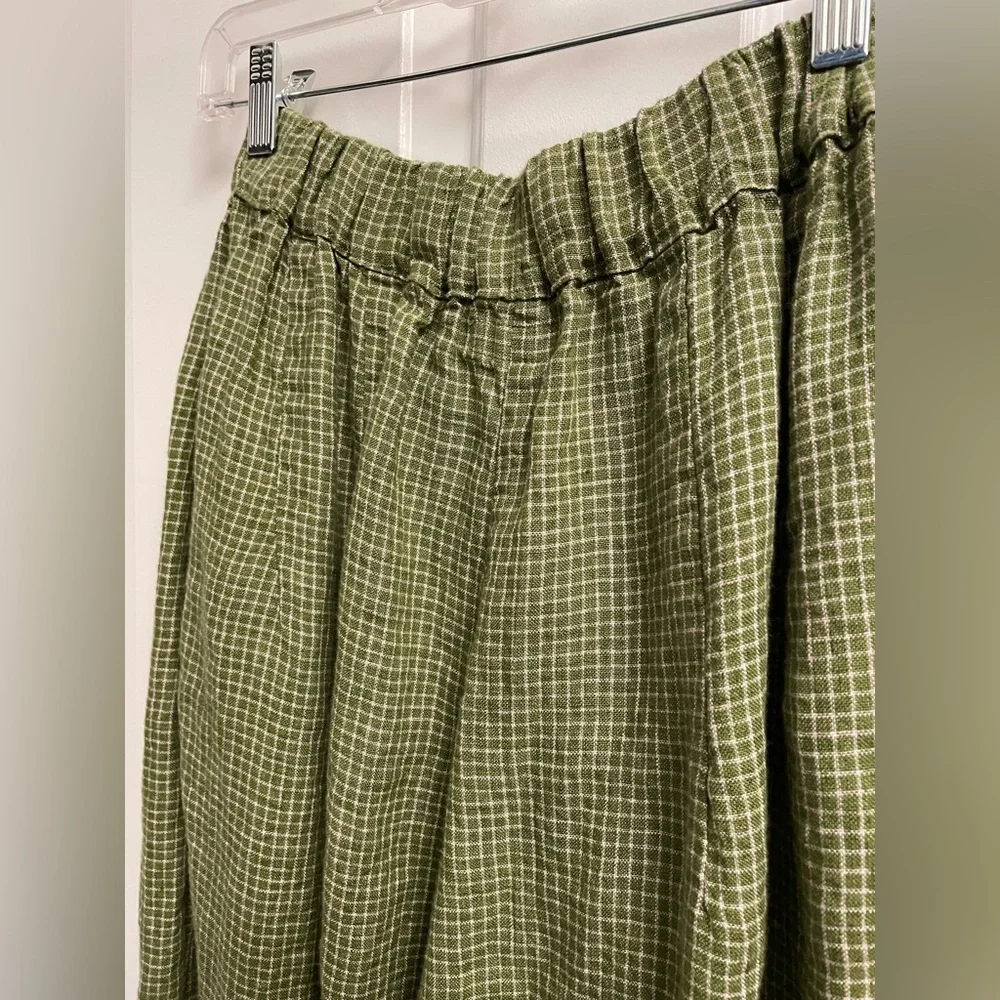The Make Shed Metamorphosis Linen Trousers in Sage Green - Sustainable Brand - Picture 6 of 12